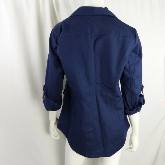 NWT ISAAC MIZRAHI BUTTON SHAWL UTILITY JACKET 12 - Picture 4 of 12